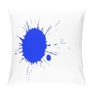 Personality  Blue Paint Splash Pillow Covers
