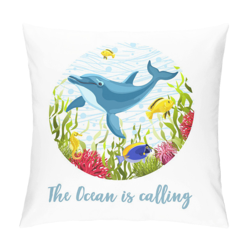 Personality  sea life print pillow covers
