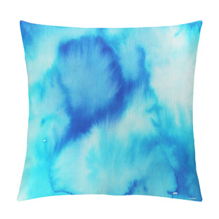 Personality  Abstract Blue Sky Watercolor Background.  Pillow Covers