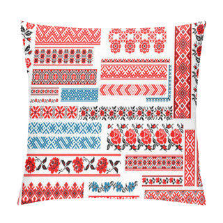Personality  Set Of 30 Seamless Ethnic Patterns For Embroidery Stitch Pillow Covers