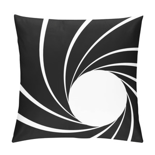 Personality  Gun Barrel Effect A Classic Theme Black And White, Vector Illustrator Pillow Covers