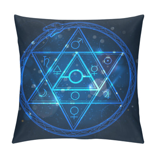 Personality  Star Of David And Uroboros Sign Pillow Covers