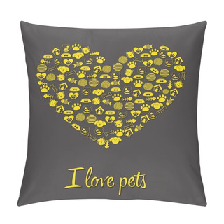 Personality Pets Icons Pillow Covers