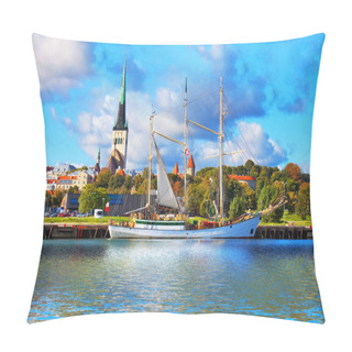 Personality  Panorama Of Tallinn, Estonia Pillow Covers