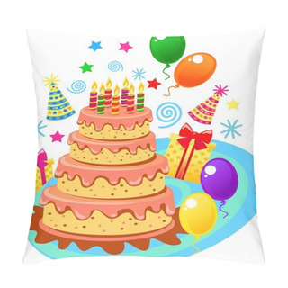 Personality  Greeting Card On His Birthday Pillow Covers