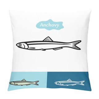 Personality  Anchovy Silhouette Logo Pillow Covers