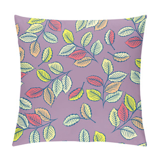 Personality  Seamless Pattern With Cute Leaves Pillow Covers