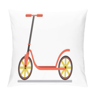 Personality  Red Colored Kick Scooter Pillow Covers