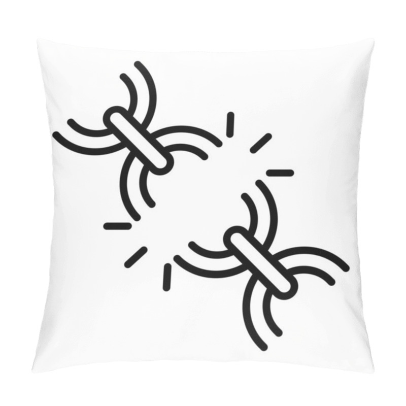 Personality  Unchain Icon In Thin Line Style Vector Illustration Graphic Design Pillow Covers