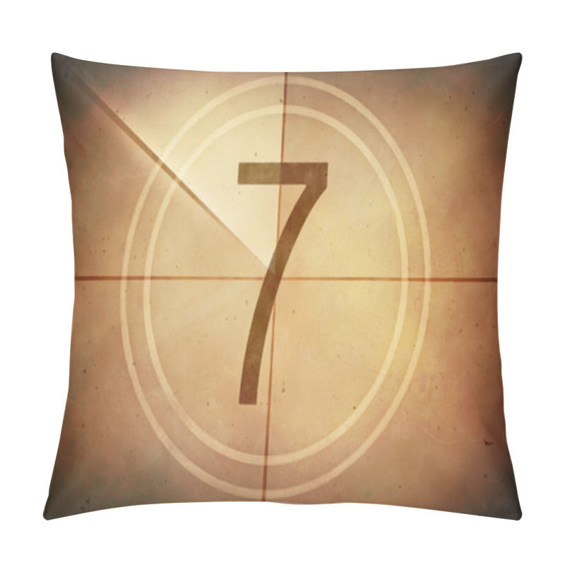 Personality  Countdown Seven on the old movie screen pillow covers