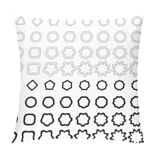 Personality  Black Curved Polygon Shape Collection Pillow Covers