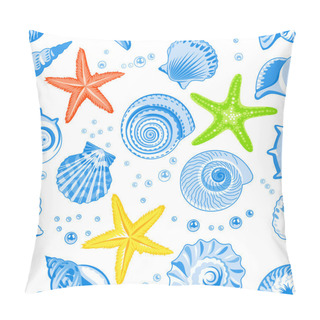 Personality  Seashells Seamless Pattern Pillow Covers