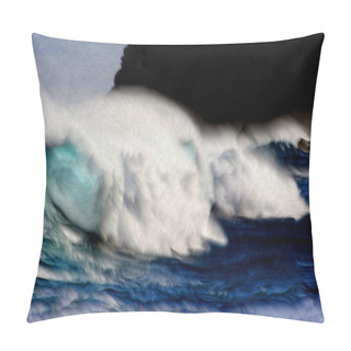 Personality  Photo Painting, Illustrated Photo, With Relief Oil Painting Effect,  Waves And The Breaking Sea On The Coast Of Tenerife, Pillow Covers