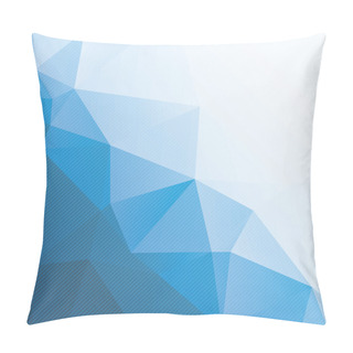 Personality  Abstract Blue Triangle Background With Stripes Pillow Covers