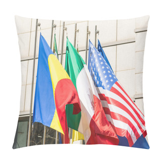 Personality  Flag Of Romania, Italy And United States Pillow Covers