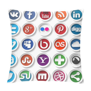 Personality  Social Media Icons Pillow Covers