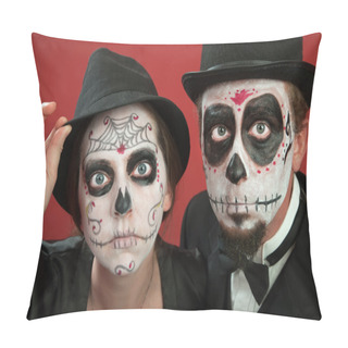 Personality  Couples With All Souls Day Make Up Pillow Covers