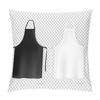 Personality  Mockup White And Black Aprons Isolated Transparent Background Pillow Covers