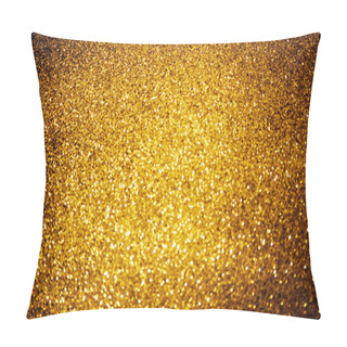 Personality  Abstract Background With Shiny Gold Glitter Decor Pillow Covers