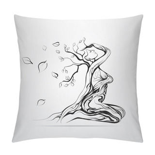 Personality  Girl In  Form Of  Tree Pillow Covers