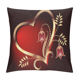 Personality  Card With Decorative Heart Pillow Covers