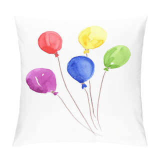 Personality  Watercolour Colorful Balloons Pillow Covers