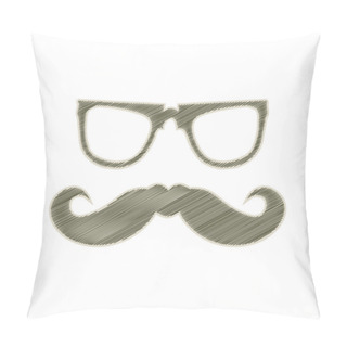 Personality  Special Labels With Hipster Mustache Pillow Covers