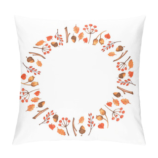Personality  Watercolor Autumn Frame Pillow Covers