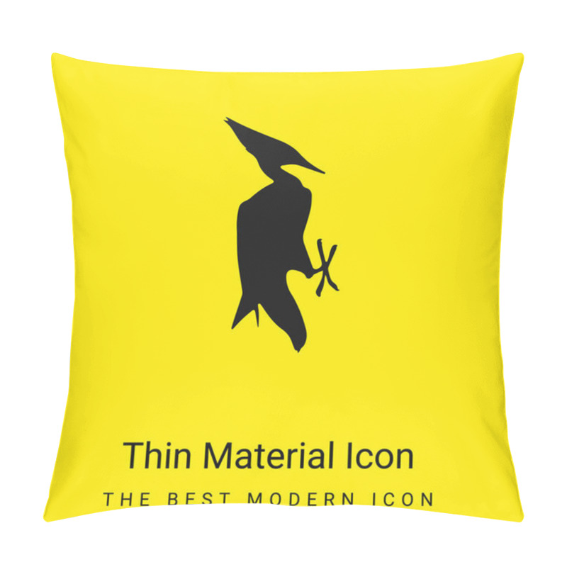 Personality  Bird Shape minimal bright yellow material icon pillow covers