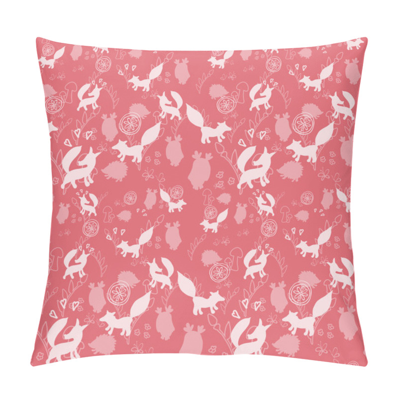 Personality  Seamless pattern with foxes, hedgehogs, owls pillow covers