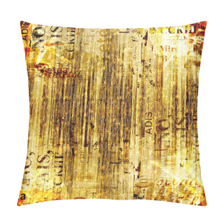 Personality  Grunge Abstract Background With Glowing Stain And Words Pillow Covers