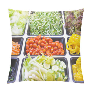 Personality  Various Vegetables Mixed On Salad Bar. Pillow Covers