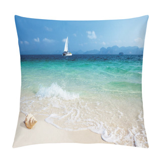 Personality  Seashell On The Beach Of Poda Island Thailand Pillow Covers
