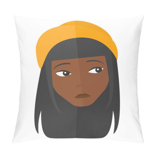 Personality  Young Depressed Woman. Pillow Covers