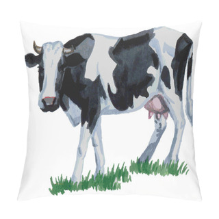 Personality  Cow Watercolor Pillow Covers