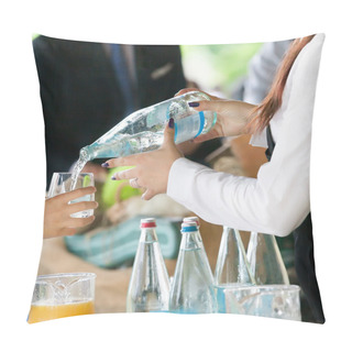 Personality  Waiter Pouring Champagne Pillow Covers