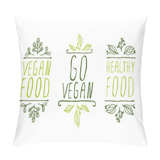 Personality  Vegan Product Labels.  Pillow Covers