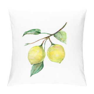 Personality  Lemon  Pattern On A White Background. Pillow Covers