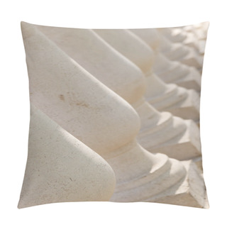Personality  Small Carved Columns Of Beige Color Pillow Covers