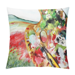 Personality  Beautiful Impressionistic Picture Of Summer Fields Pillow Covers