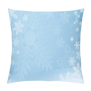 Personality  Blue Snowflake Background Pillow Covers