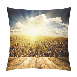 Personality  Wood Textured Backgrounds In A Room Interior On The Sky Backgrounds Pillow Covers