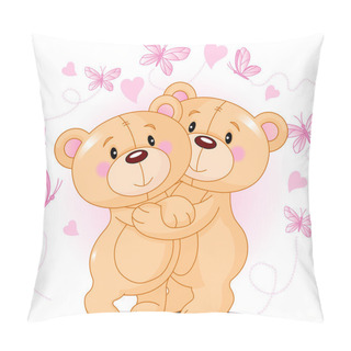 Personality  Teddy Bears In Love Pillow Covers