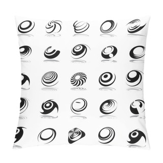 Personality  Spiral Movement And Rotation. 25 Design Elements. Set 2. Pillow Covers