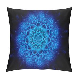 Personality  Colorful Blue Space Mandala Abstract Background Pillow Covers