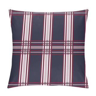 Personality  Seamless Rectangular Pattern In Blue, Grey And Red Pillow Covers