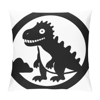 Personality  Dinosaur - Minimalist And Simple Silhouette - Vector Illustration Pillow Covers