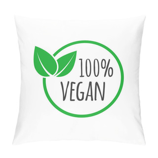 Personality  Organic Vegan Design Template. Raw Healthy Food Badge. Pillow Covers