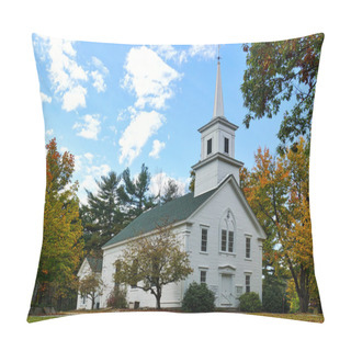 Personality  Rural Church In New England Countryside Pillow Covers