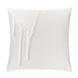 Personality  White Dripping Paint On White Surface Pillow Covers